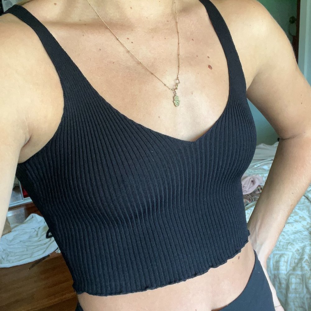 Ribbed Black Tanktop